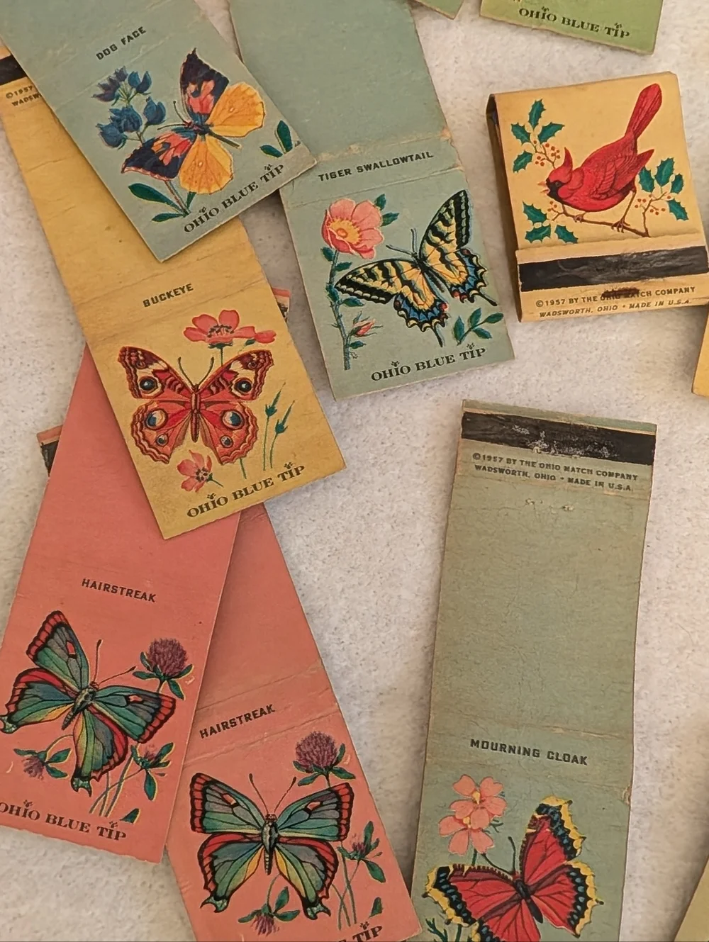 Vintage Fish,Bird & Butterfly Decorative Matchbook Lot Of 16 - Picture 2 of 5